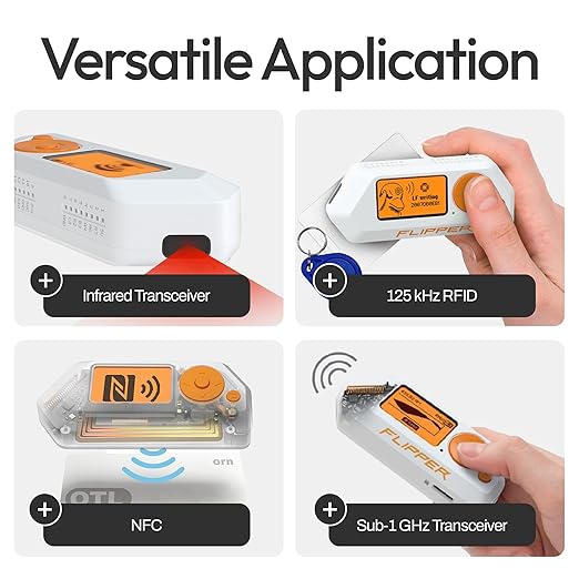 Flipper Zero - Electronic All-in-One Tool: RFID, NFC, Radio Control & Infrared