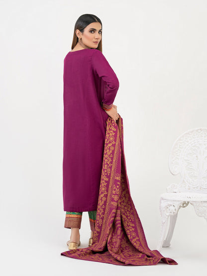 3 Piece Khaddar Suit-Embroidered (Pret)